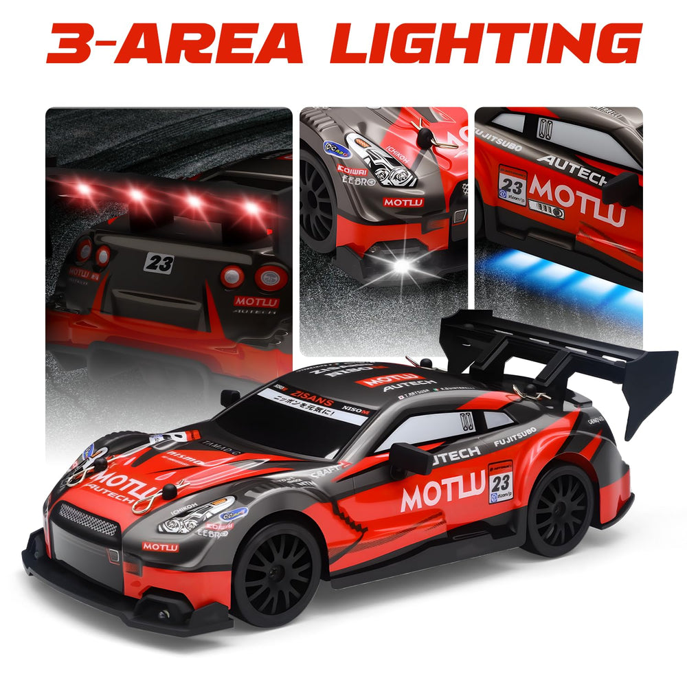 Aka Supaku RC Drift Car LED lights improve night racing visibility.