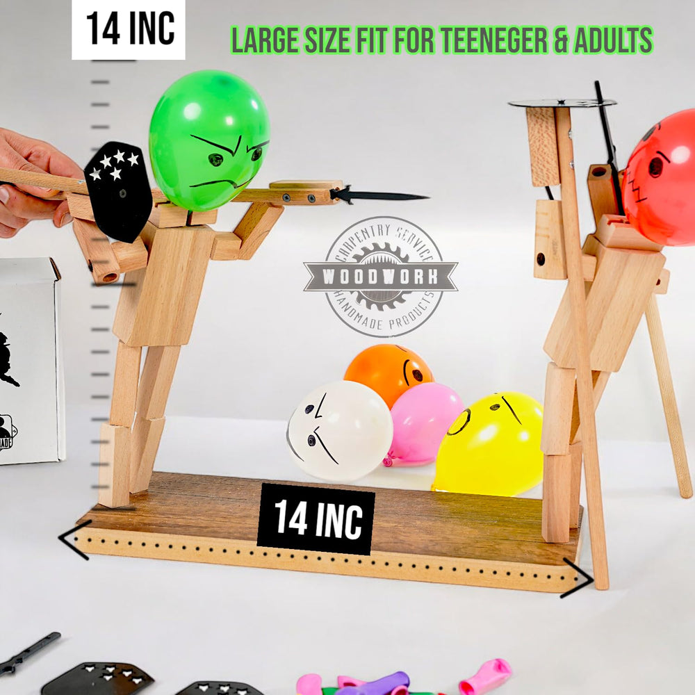 Akargol XL handmade wood craftsmanship emphasizes sturdy construction and long-lasting backyard battles.