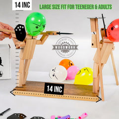 Akargol XL handmade wood craftsmanship emphasizes sturdy construction and long-lasting backyard battles.