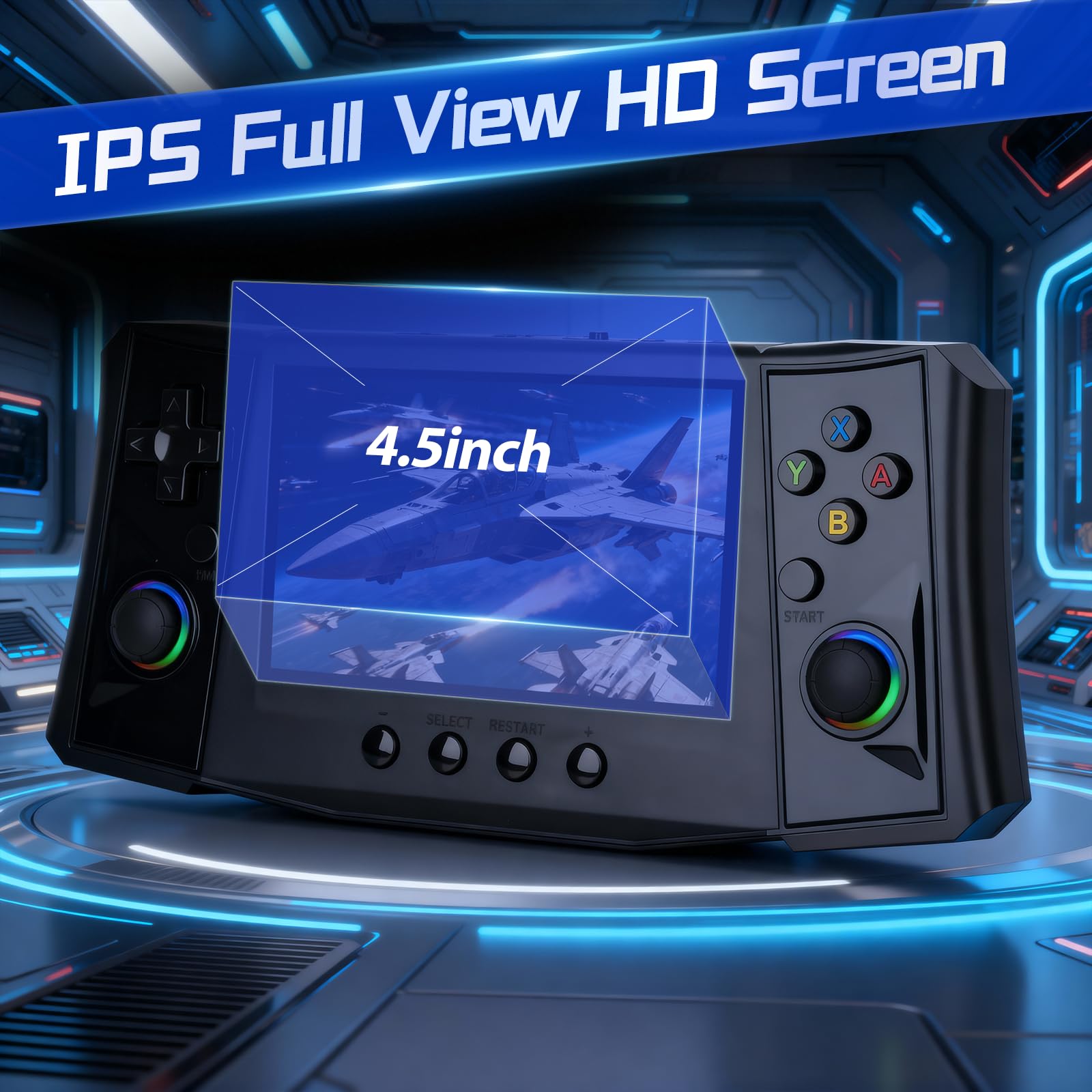 Akaxi 2025 upgraded handheld console with 50,000 games preloaded for instant play.