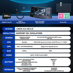 Akaxi 2025 upgraded handheld console includes accessories for ready-to-play setup.
