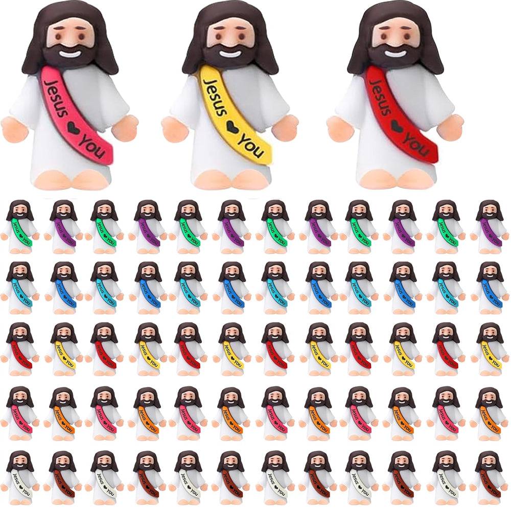 AKFAHOIF 60pcs Little Jesus figures in a multicolor pack for Easter play and gifts