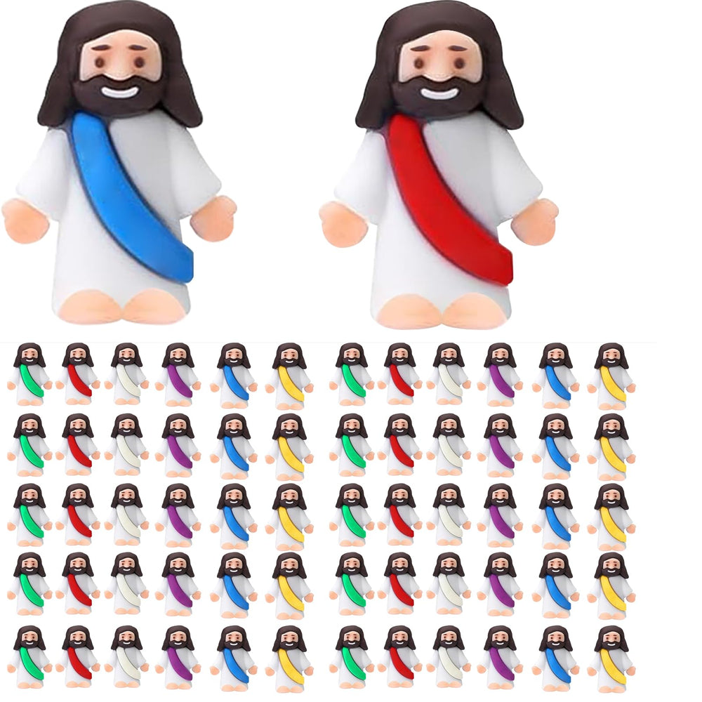 AKFAHOIF mini Jesus figures set for Easter egg hunts and family-friendly decor.