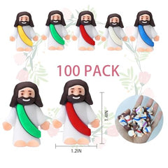 AKFAHOIF thumb-sized Jesus figures for safe, playful table games.
