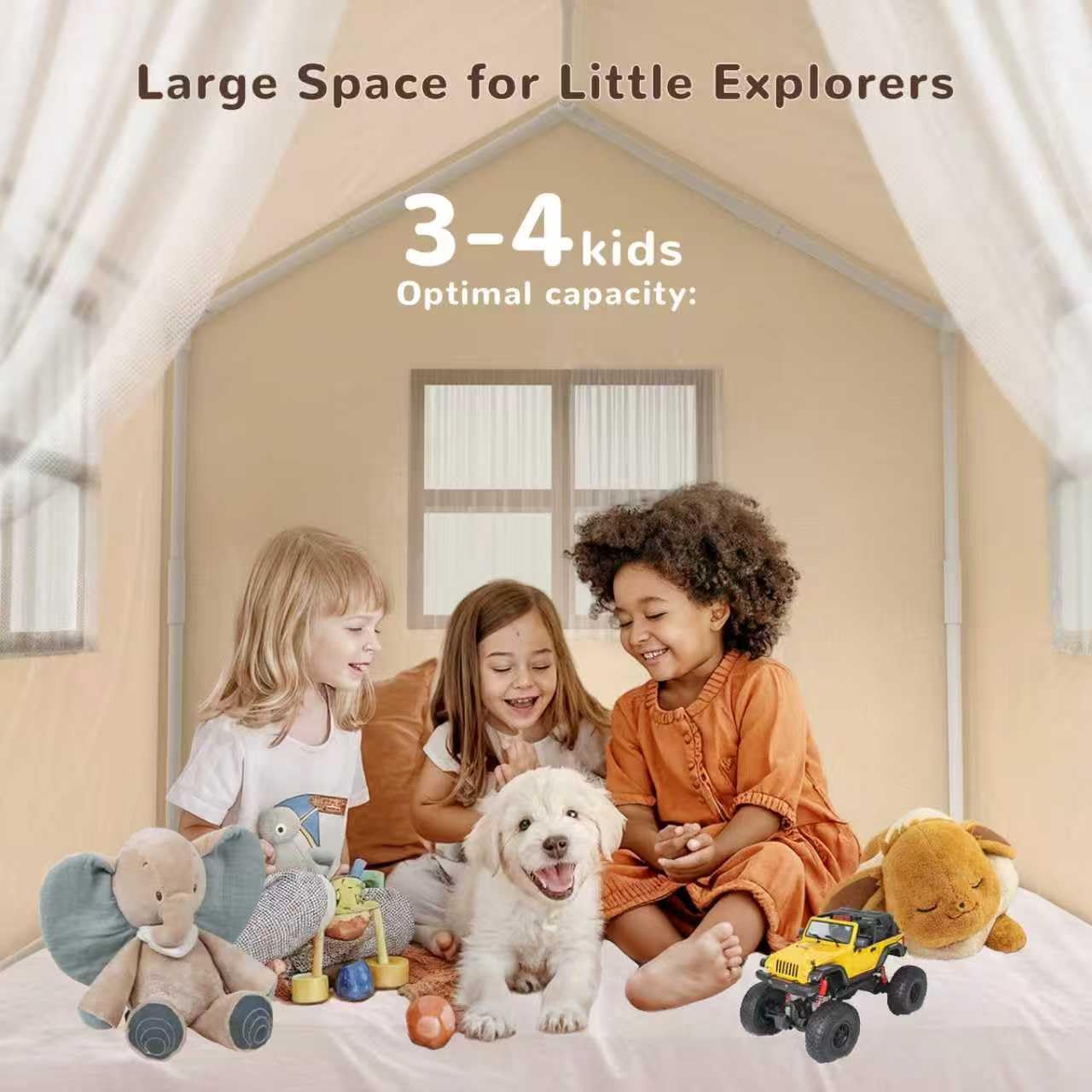 AKLLA Kids Tent child-friendly door design eases entry and exits.