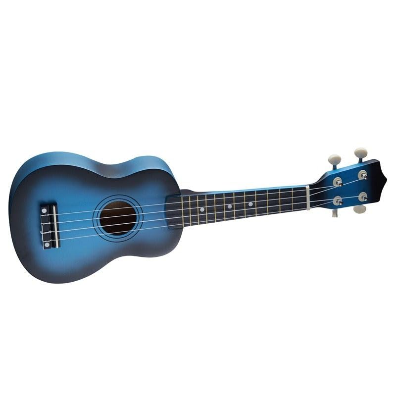 Akmiy 21-inch blue ukulele headstock with adjustable tension