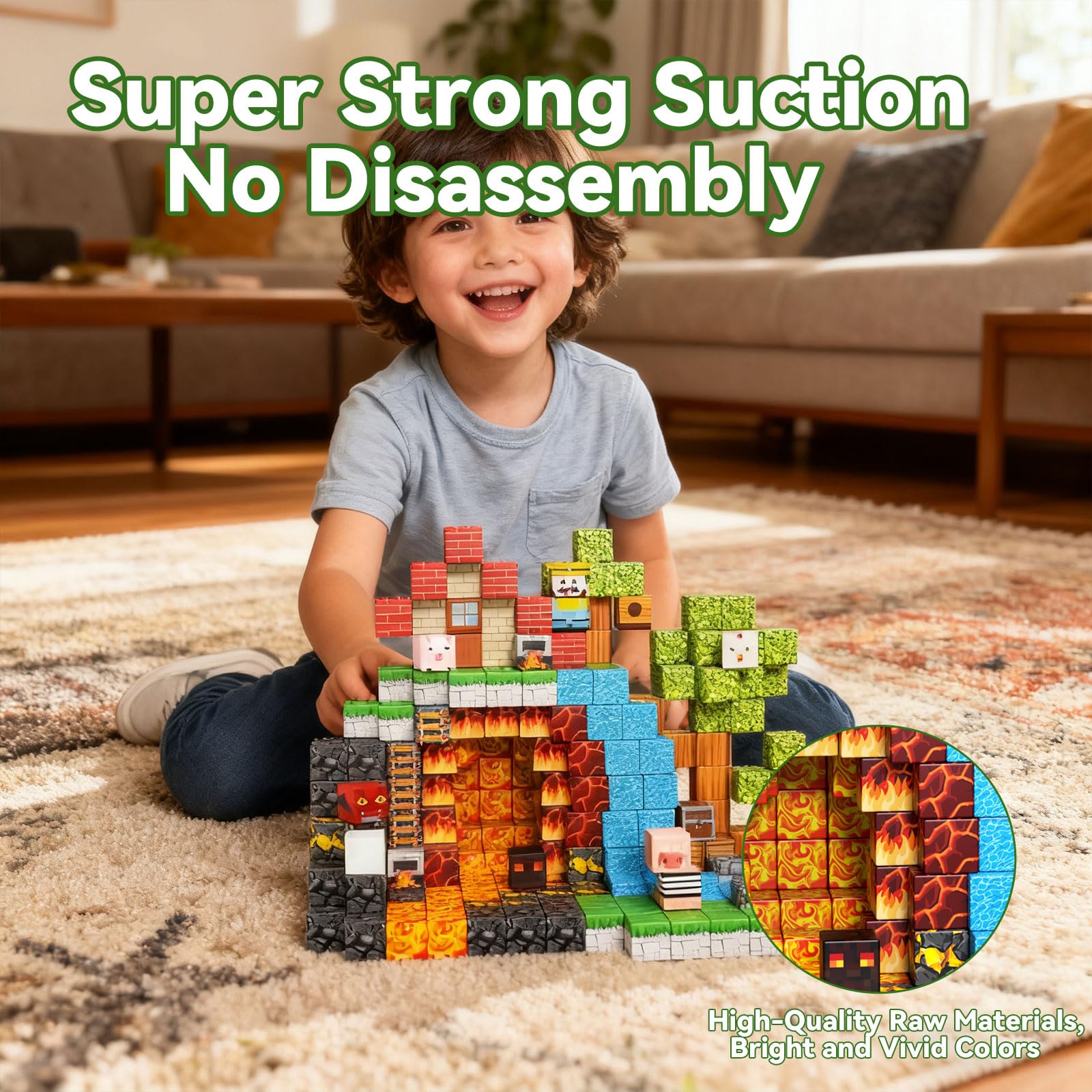 AKUTAIN colorful cubes inspire storytelling and role-play during family time.