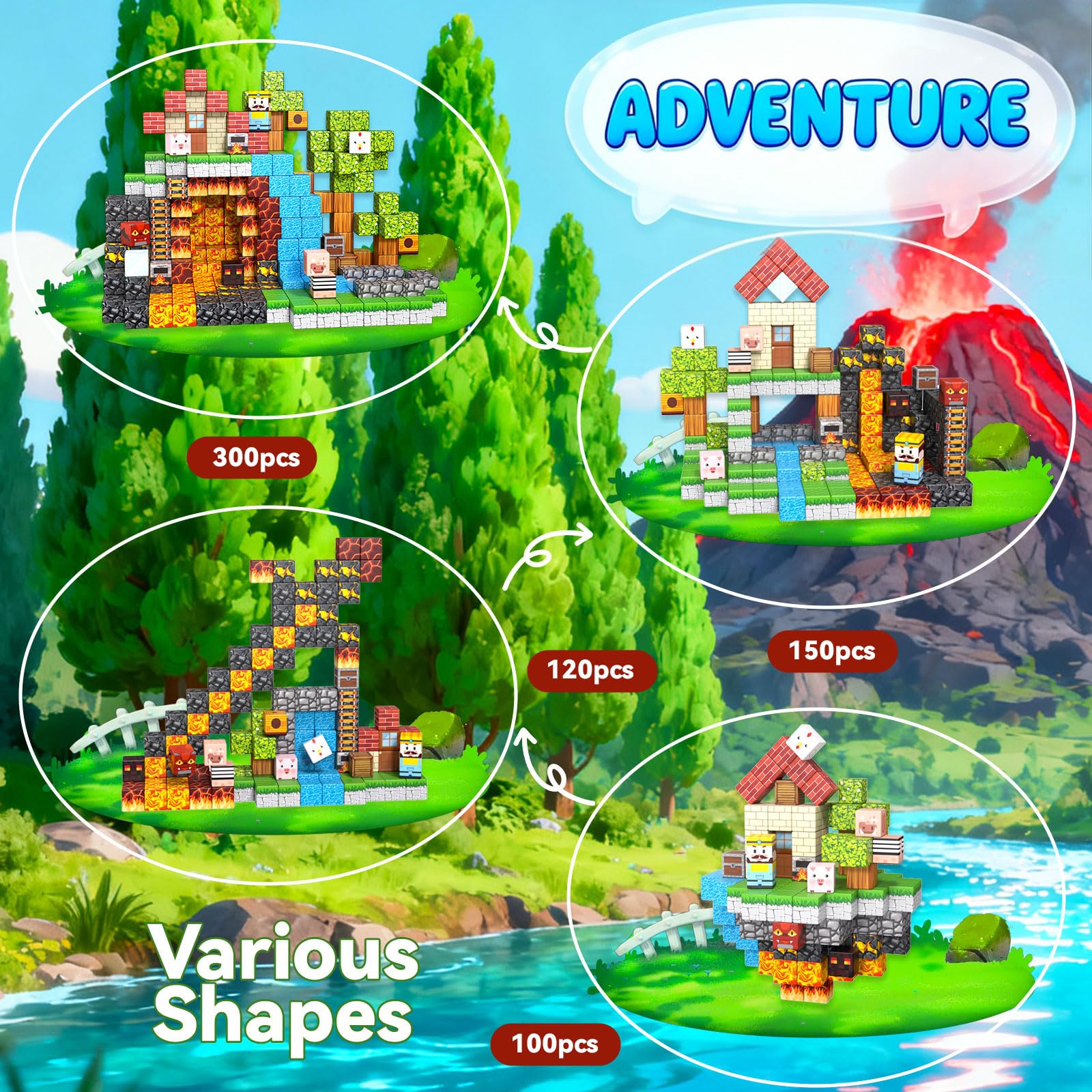 AKUTAIN safe durable blocks with smooth edges for worry free play