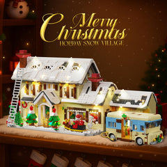AKVOESS Christmas village camper scene, ideal for holiday storytelling