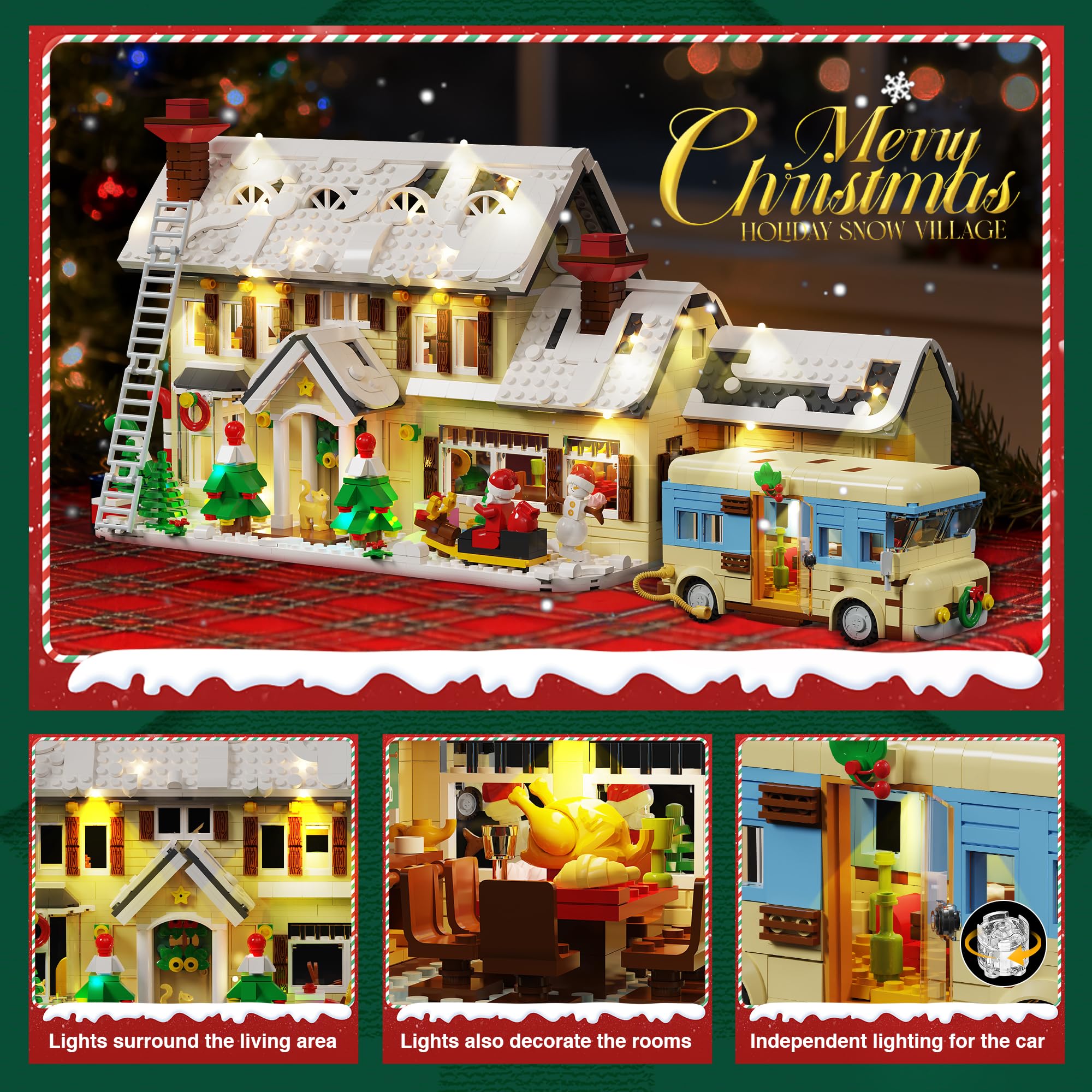 AKVOESS Christmas tree centerpiece enhances seasonal shelf display