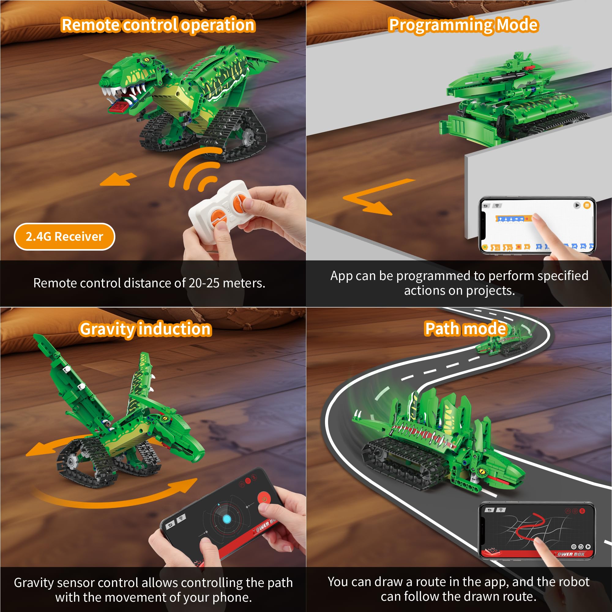 AKWME 5in1 Mech Dragon form enables creative play and motor control.