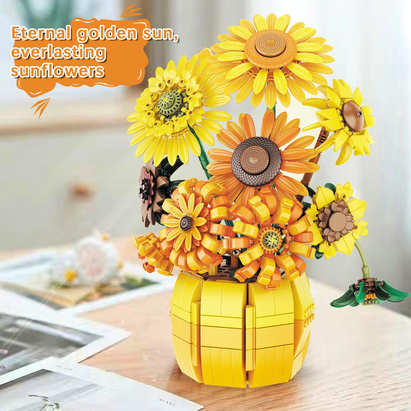 Van Gogh-inspired sunflowers by AKWME add a museum-like focal point