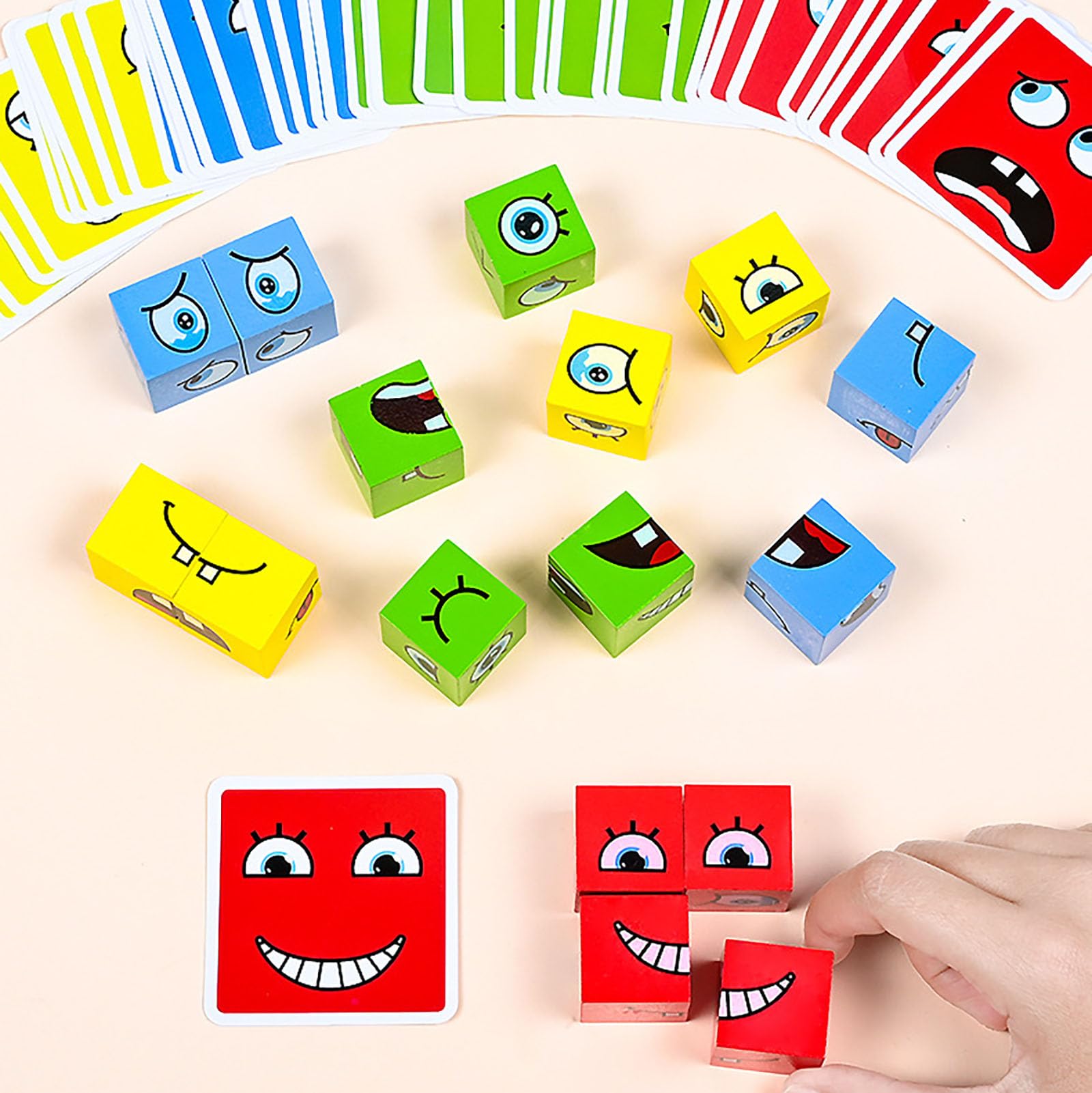 ALaLatois color blocks and challenge cards spark collaborative play.