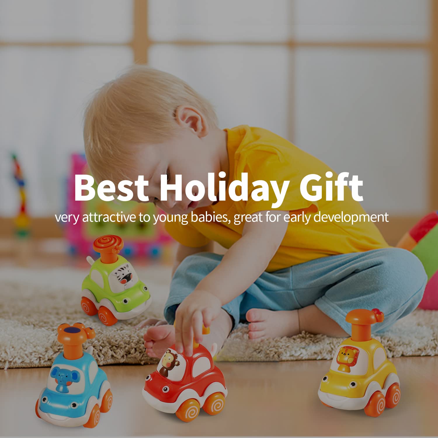ALASOU elephant car: durable, safe play for toddlers.