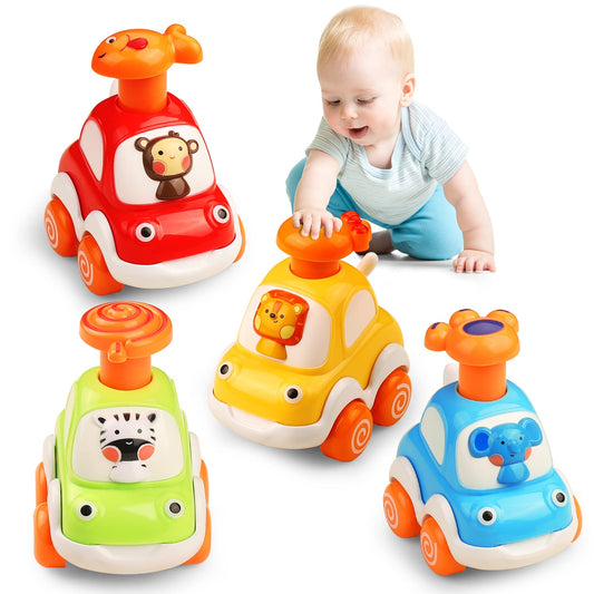 ALASOU animal car monkey rolling toy for toddlers.