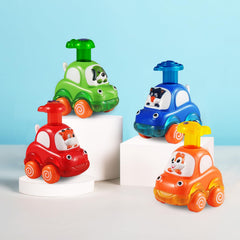 ALASOU animal car toy press-to-go mechanism offers active play without batteries.