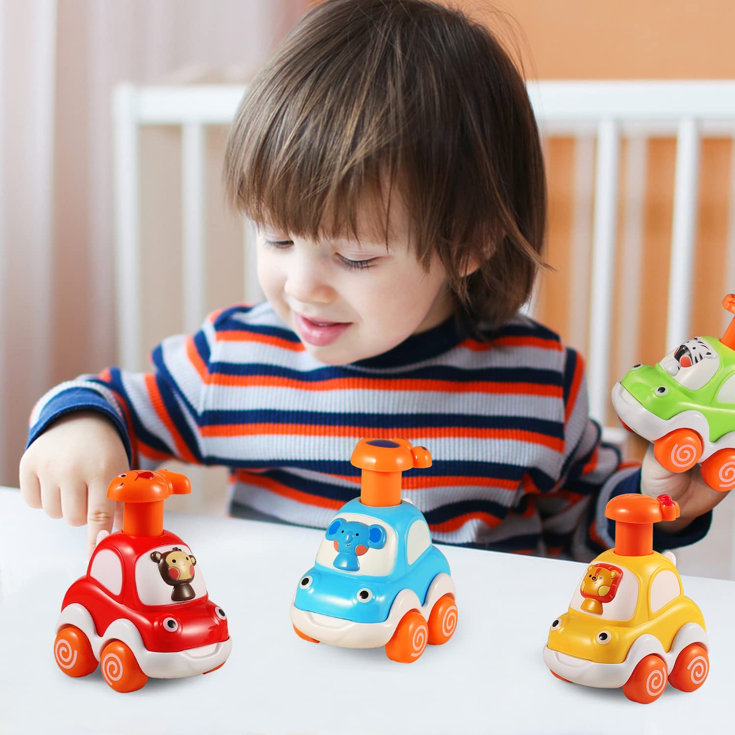 ALASOU zebra car: colorful learning ally for kids.
