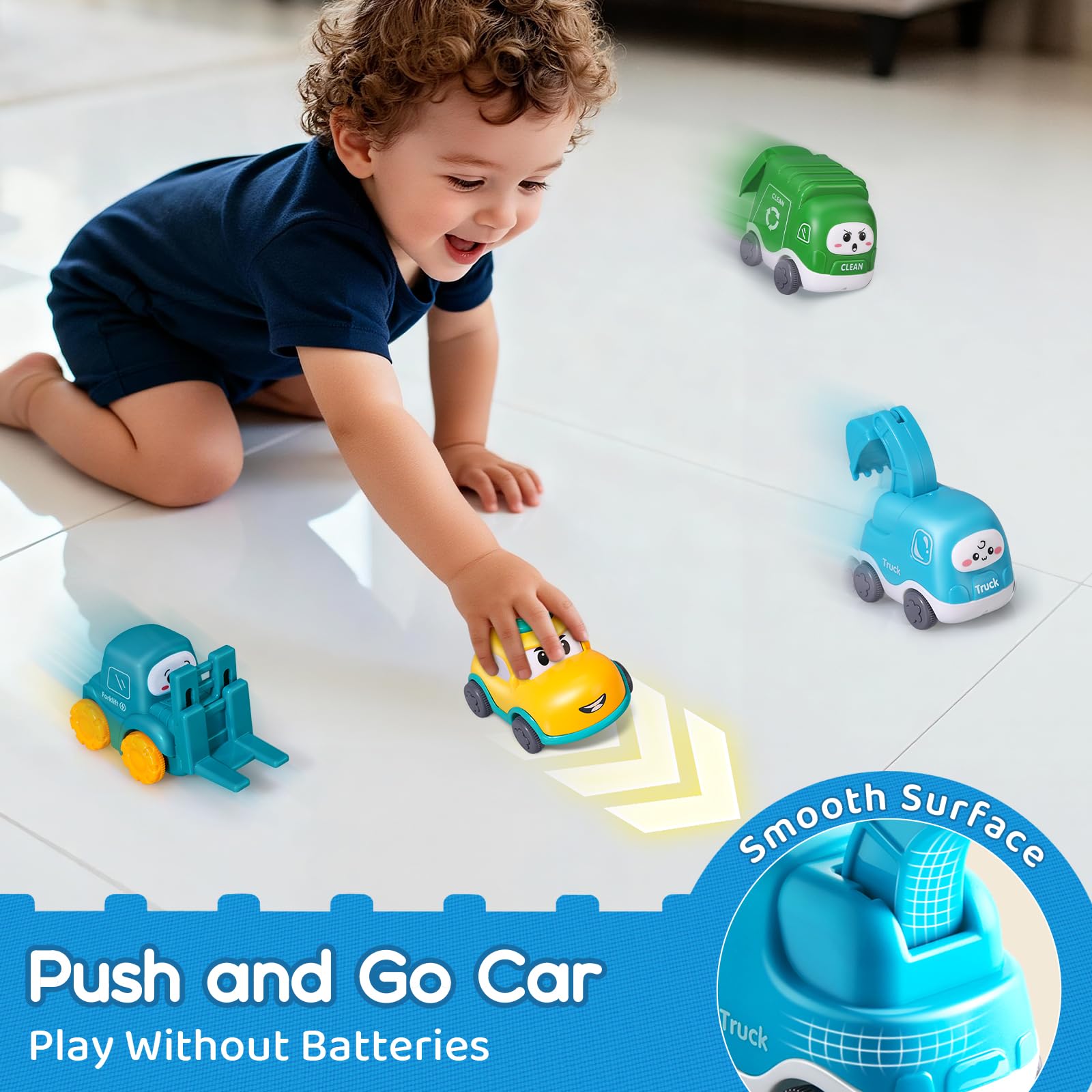 ALASOU ABS-based Car Toys are durable for daily use.