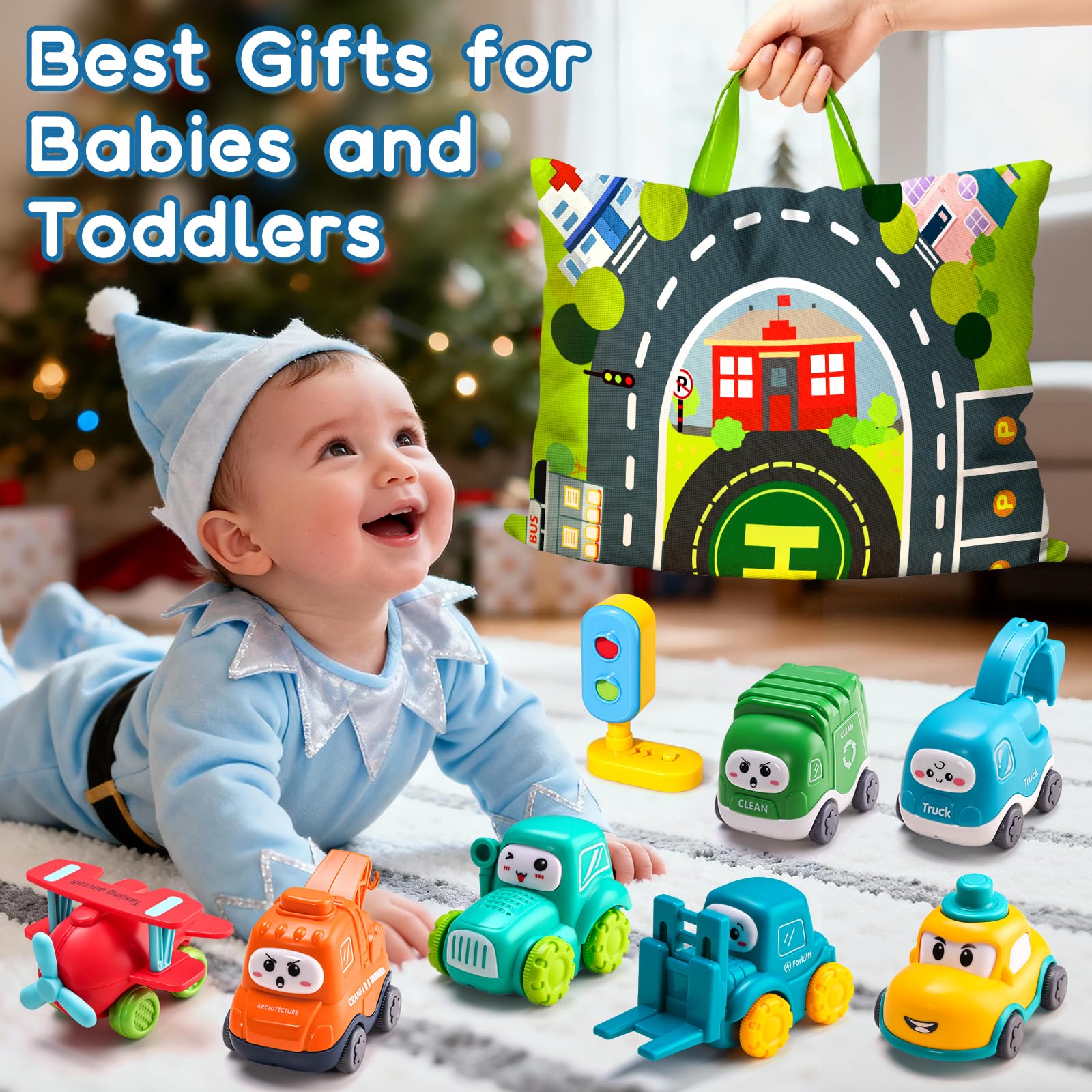 ALASOU Playmat and Cars enable safe, mess-free floor play.