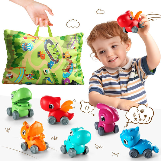 ALASOU baby dinosaur car toy playmat - safe, inviting play space.