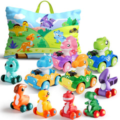 ALASOU blue dinosaur car toy boosts color recognition and toddler play.