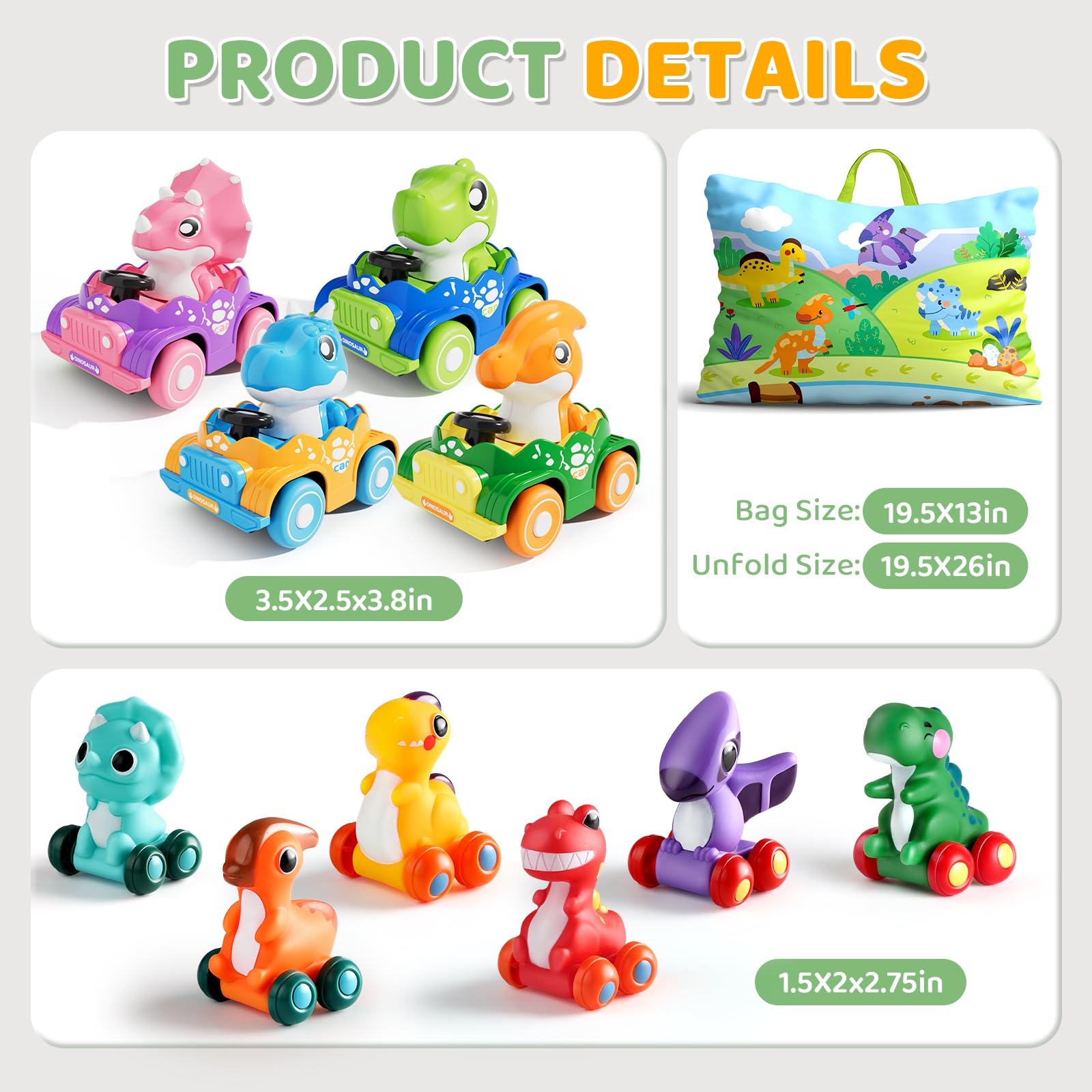 ALASOU dinosaur playset sparks imaginative storytelling during car play.
