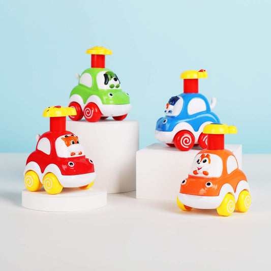 ALASOU dog car toy with bright colors supports color recognition.