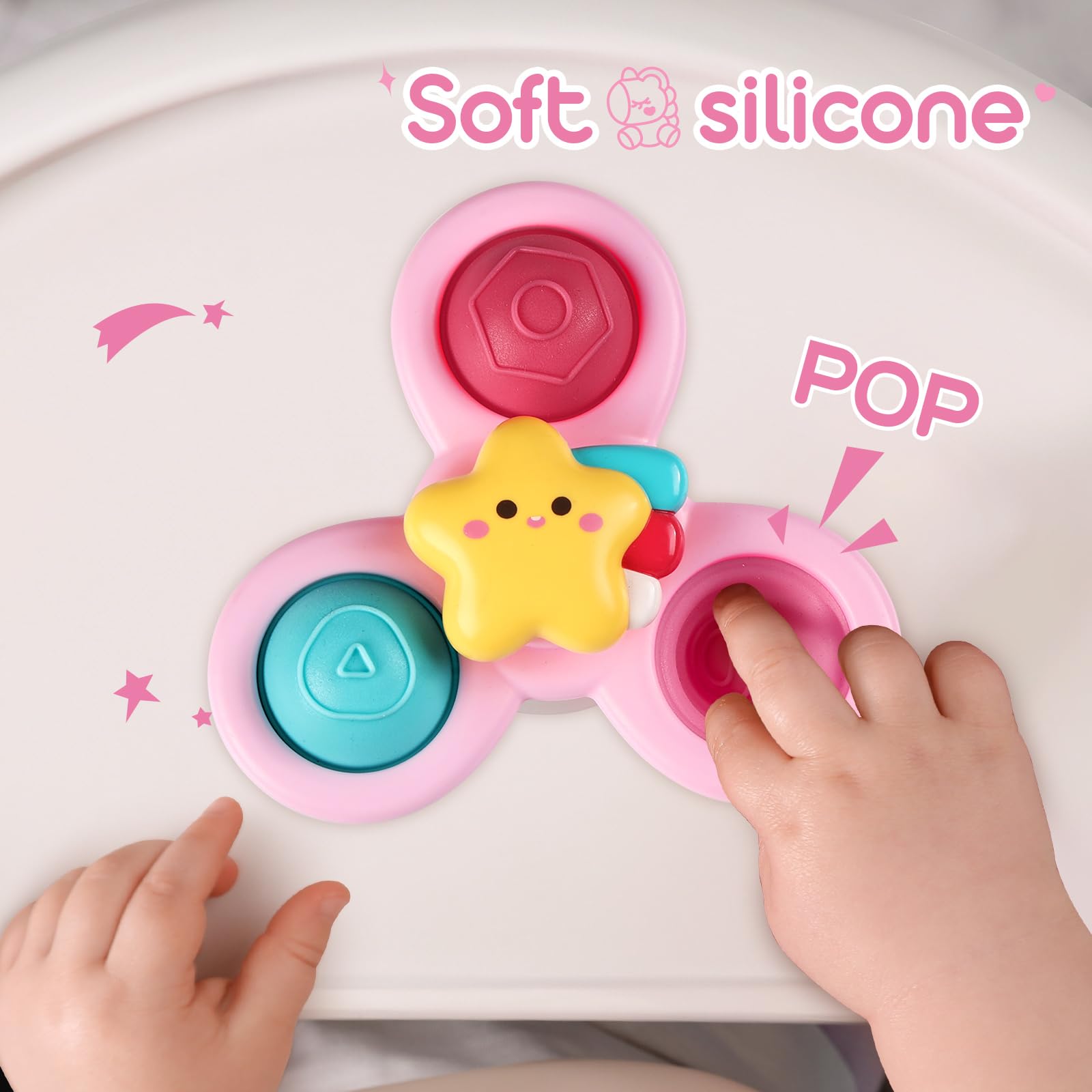 ALASOU hand-eye coordination spinner on fridge
