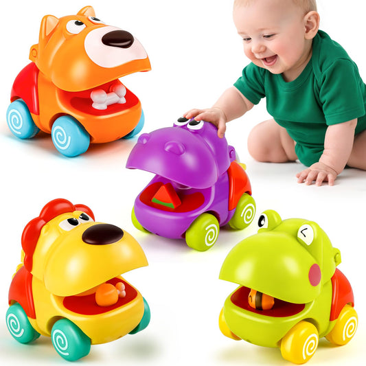 ALASOU Push and Go lion vehicle enhances coordination during play.