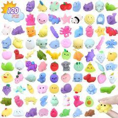 Albiuev 120pcs Mochi Squishy Bulk set for party favors and classroom prizes.