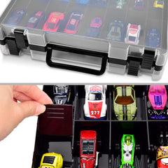 ALCYON clear compartments keep toys neatly separated.