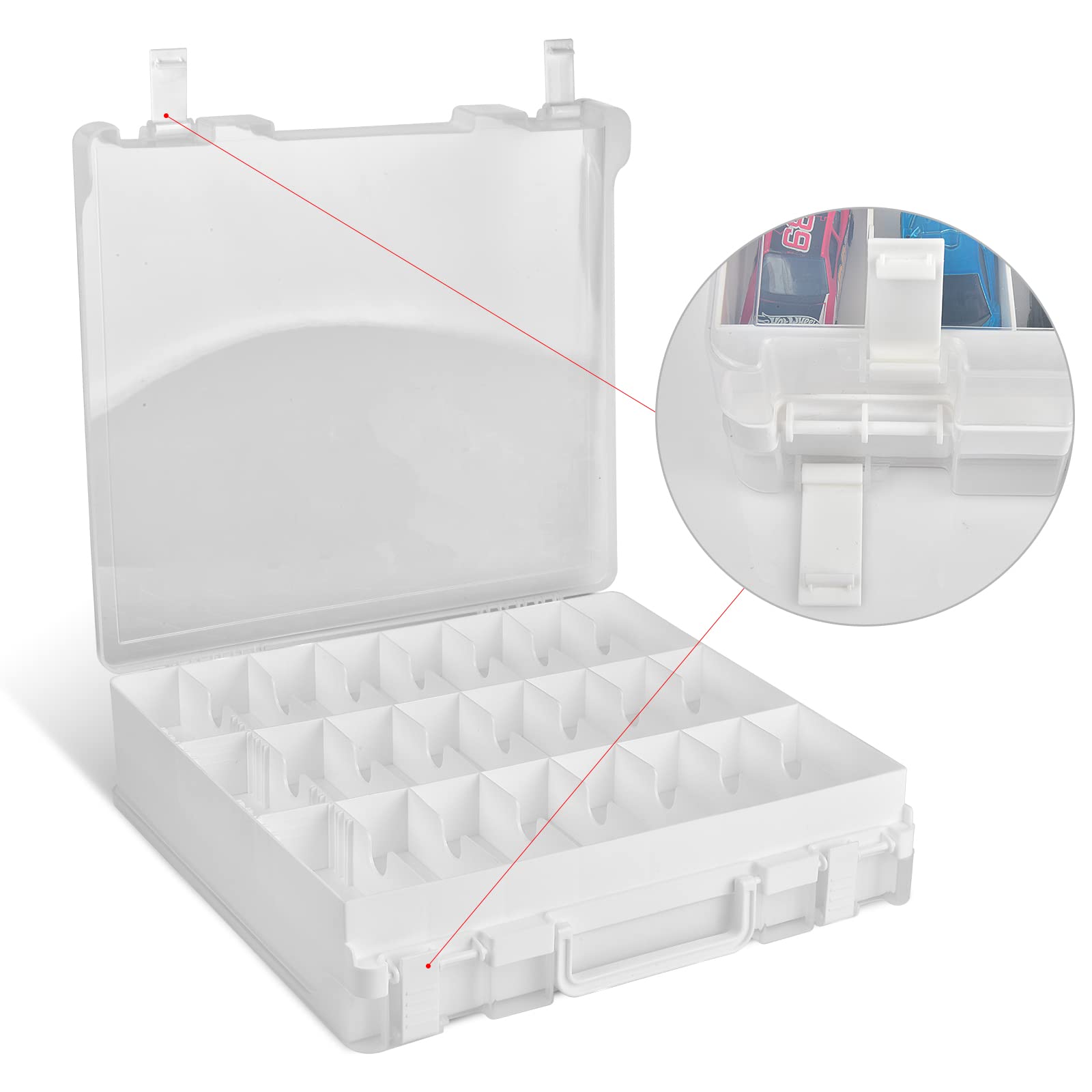 ALCYON travel-friendly case helps organize cars and dolls on the go