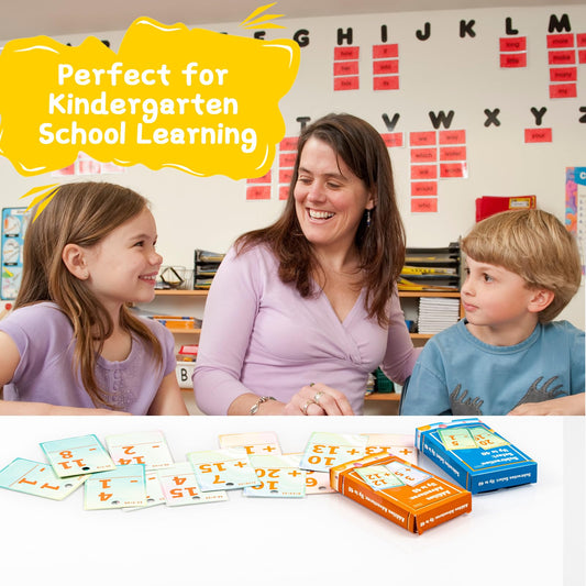 Alened double-sided cards enable independent math practice.