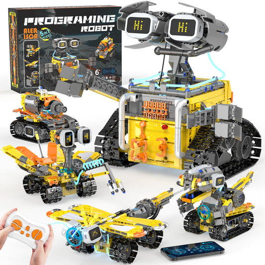 Alerisca 5in1 STEM robot kit dinosaur model displays creative building play.
