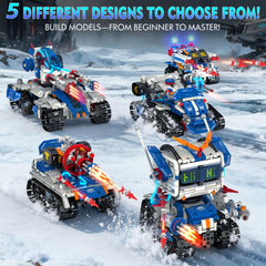 Alerisca A-model futuristic warrior robot assembly boosts engineering skills through imaginative play