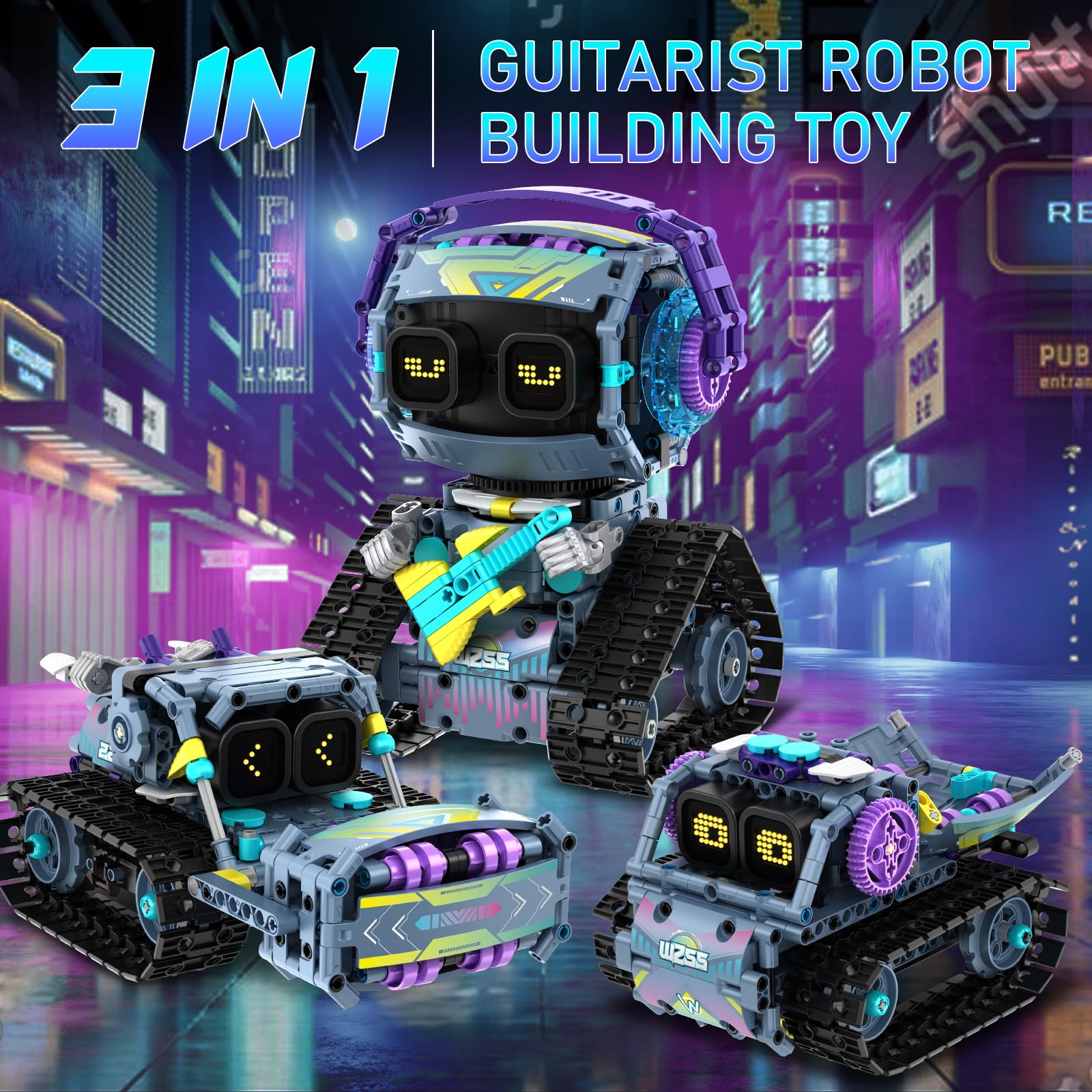 Alerisca STEM robot 3in1 LED eyes showcase dynamic expressions