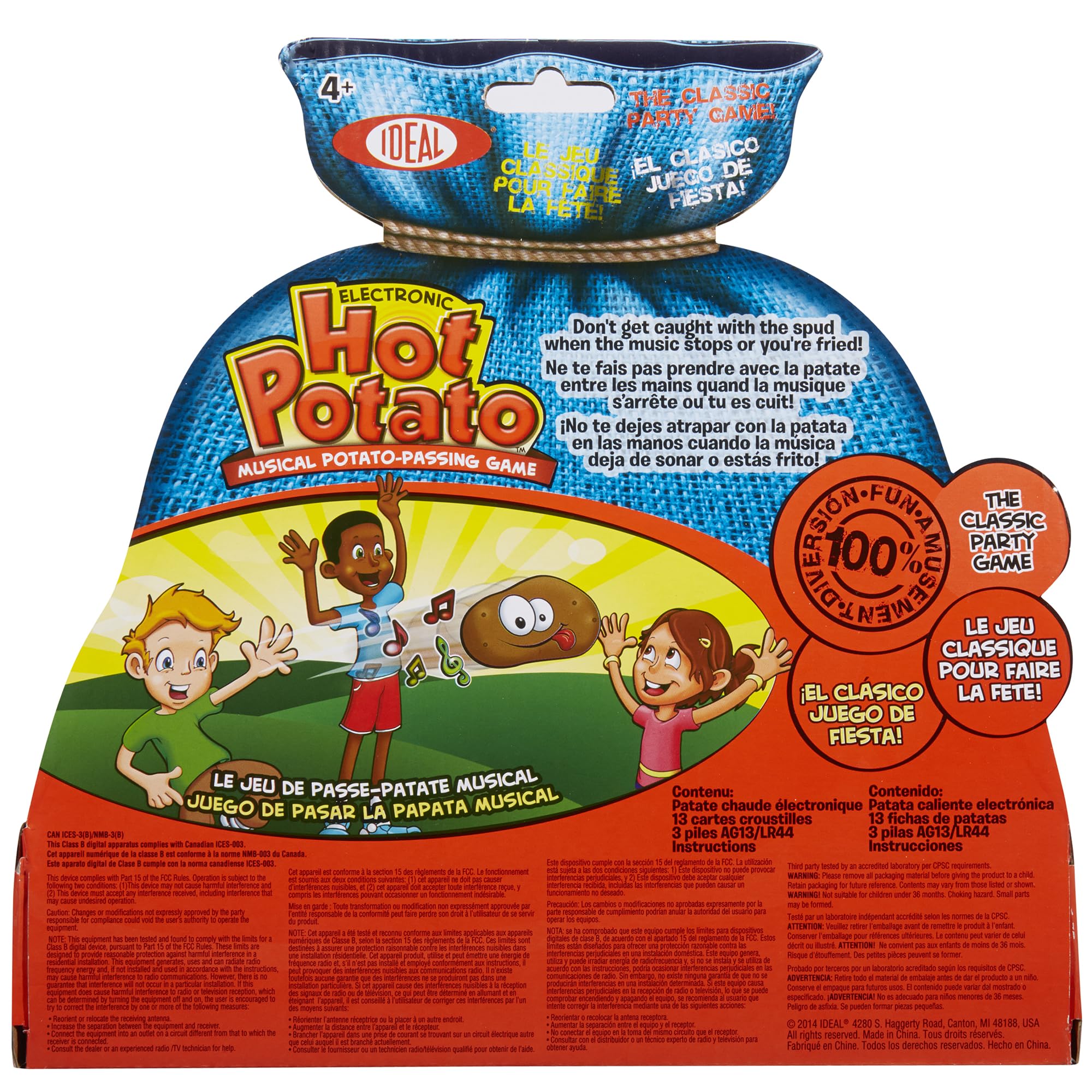 Alex plush potato passes quickly in a fast-paced party setting for group fun.