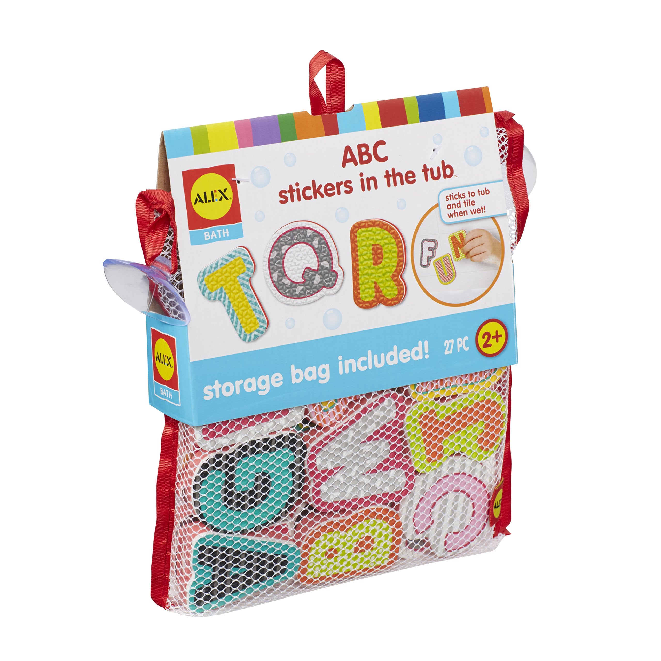 ALEX Toys Bath ABC stickers cling to tub walls during bath time for letter practice