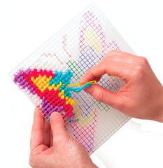 Clear, kid-friendly instructions from ALEX for stitching the butterfly