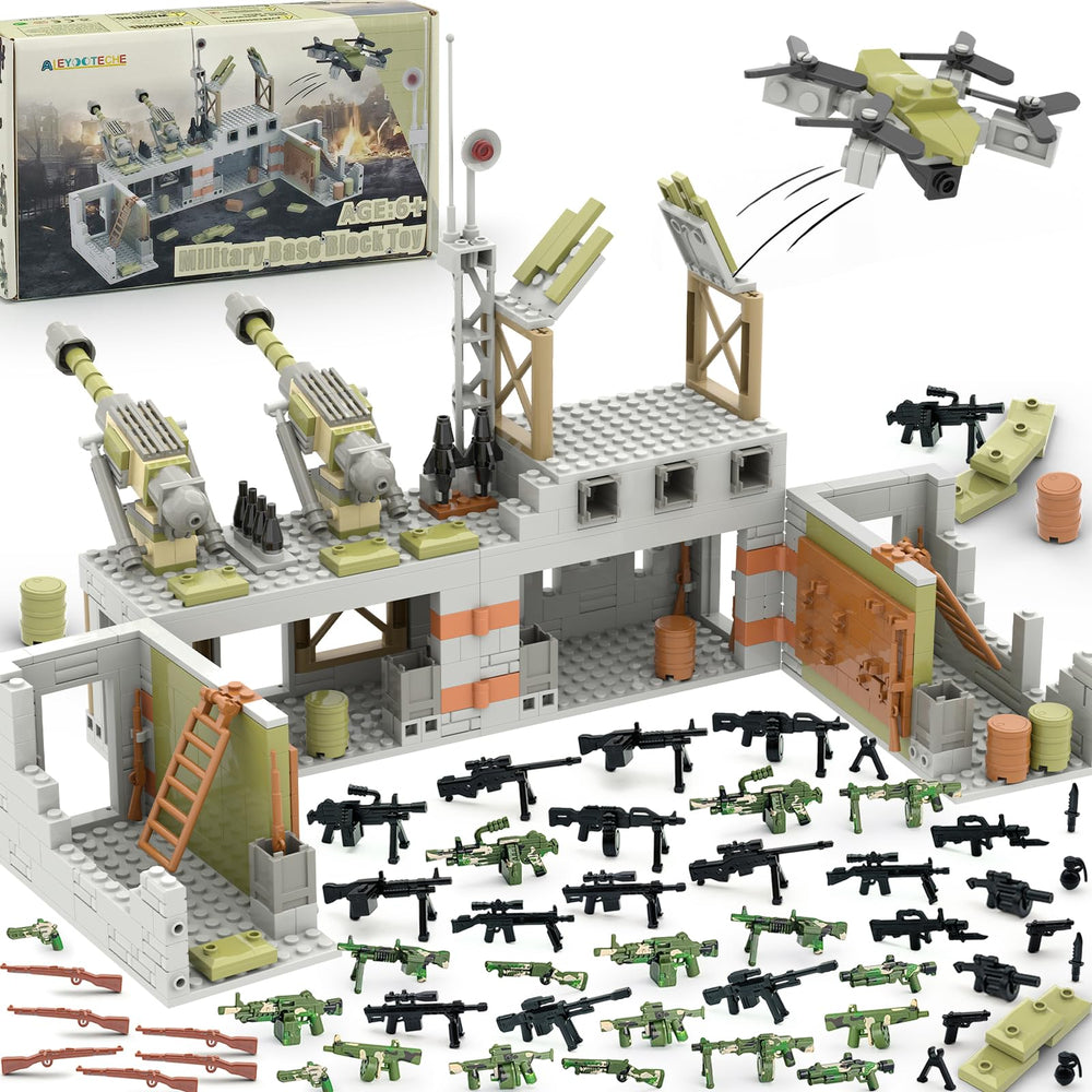 ALEYOOTECHE military base set assembly for imaginative play