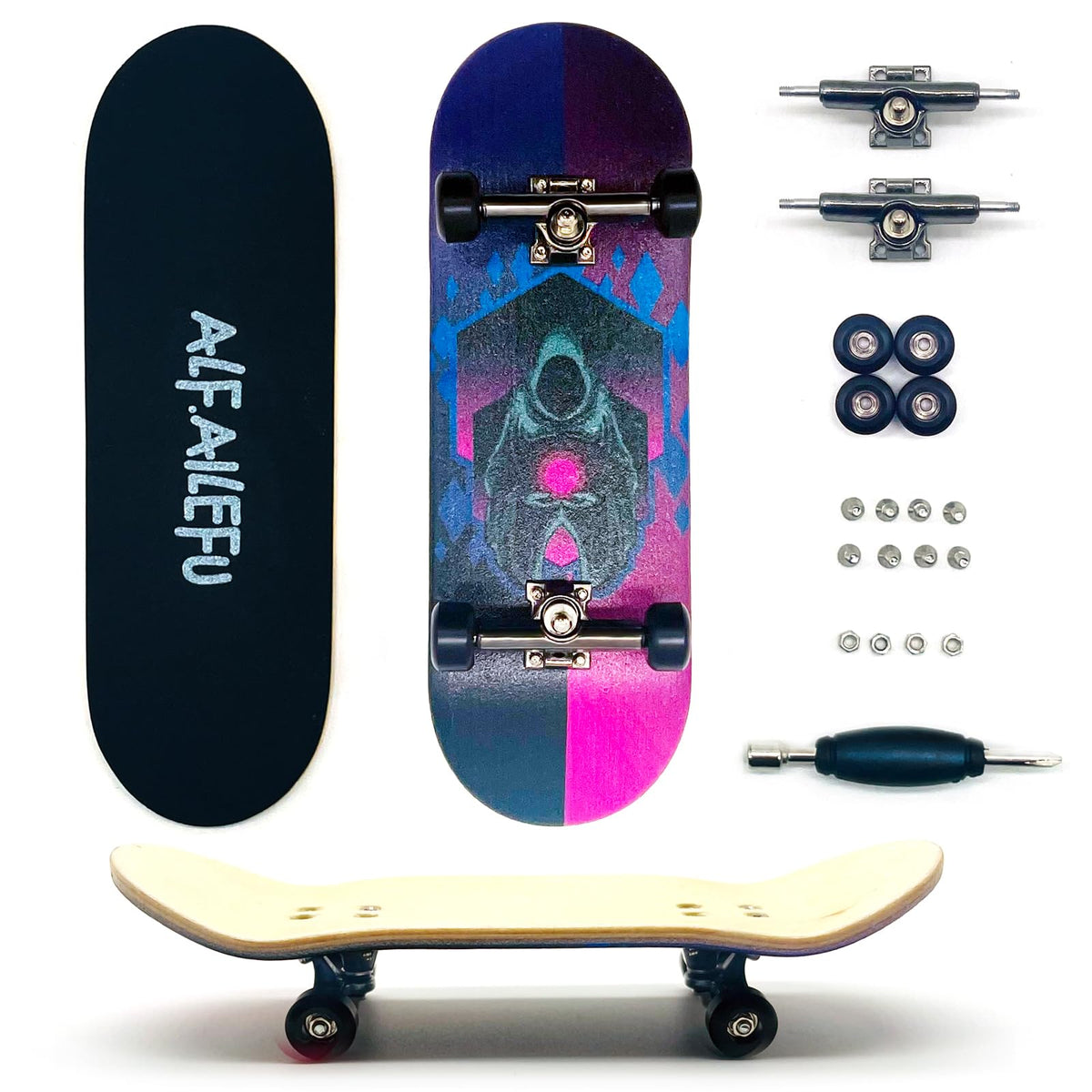 ALFAILEFU Pro fingerboard deck with deep concave for precise control