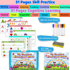 ALIANFLY dry-erase tracing of letters and numbers for early writing practice