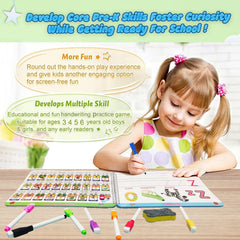 ALIANFLY preschool workbook pages preview with tracing exercises