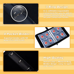 Alibrunk Card Binder clear sleeves offer crystal card visibility.