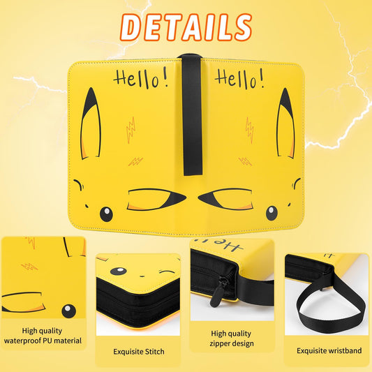 Alibrunk Card Binder double-sided pages with four pockets for 400-card capacity.