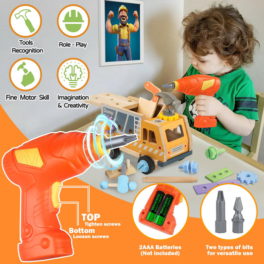 Aliex toy drill with interchangeable bits for safe, imaginative construction play