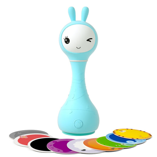 alilo baby musical rattle with lights enhances visual tracking for infants.