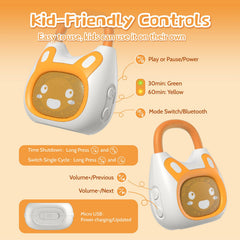 Alilo Pocket Bunny features a rechargeable battery for longer listening sessions.