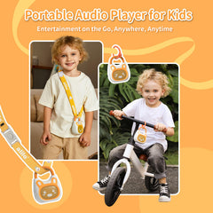 Alilo Pocket Bunny can hang on a stroller for storytelling during walks.