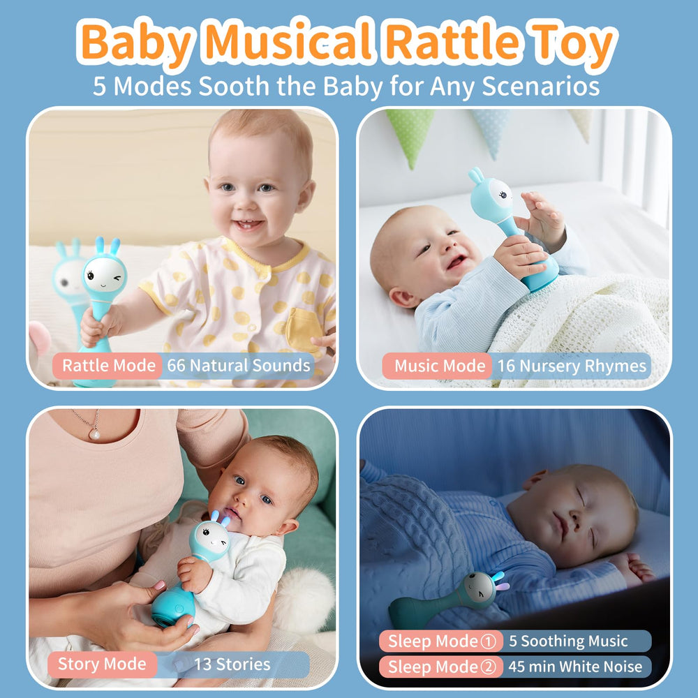 alilo Smarty Bunny offers five rattle modes with melodies for soothing